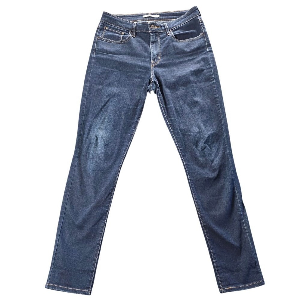 Levis 721 High Rise Skinny Jeans Dark Wash Blue Denim Size 30 18882-0024 Red Tag